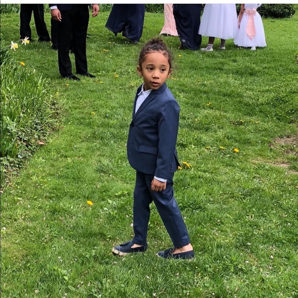 Navy dress shoes worn 1 time